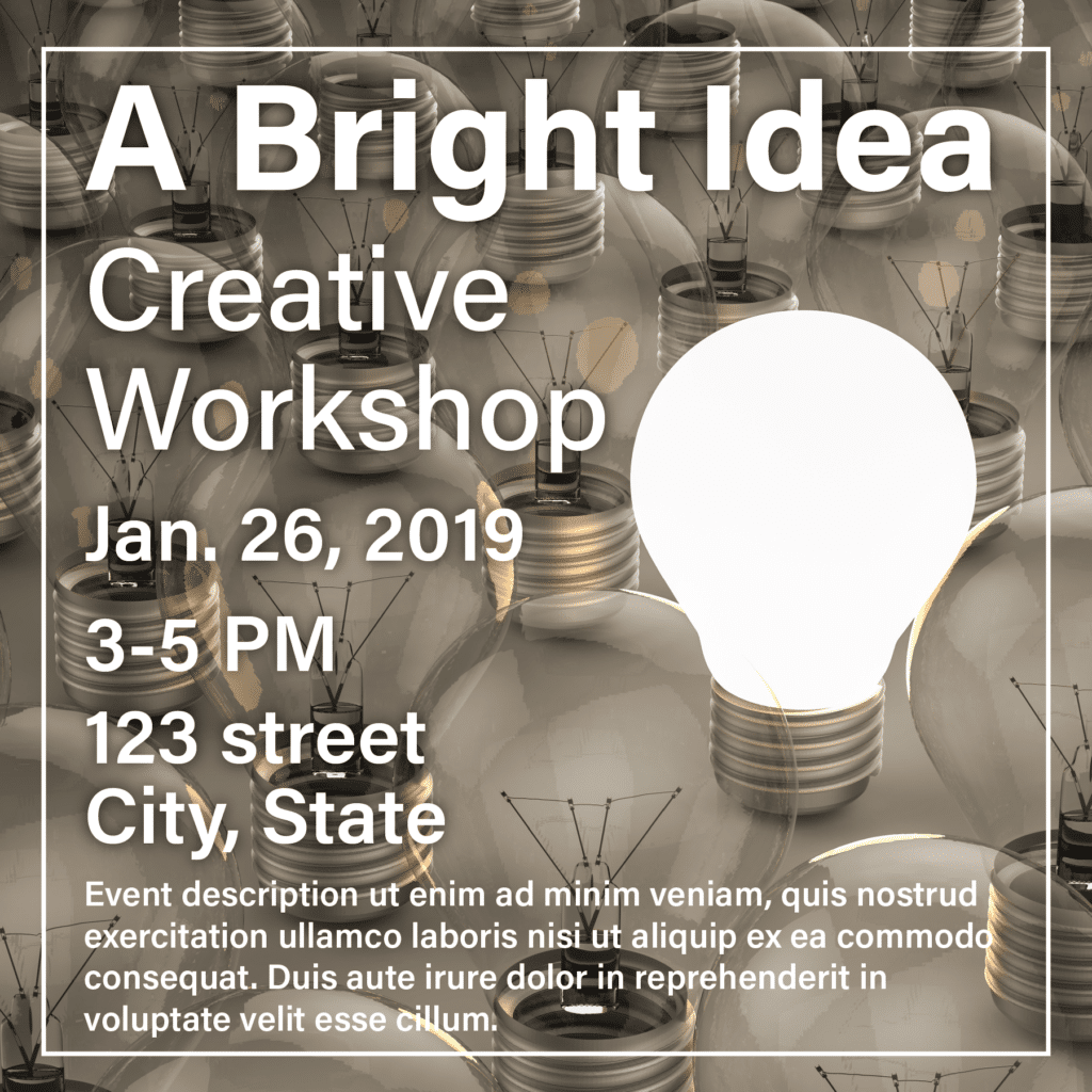bright idea, text heavy sample